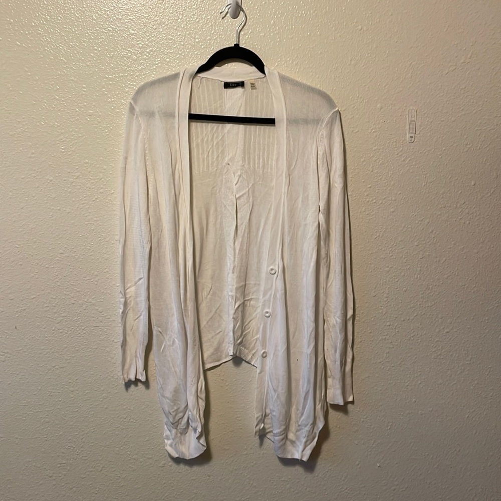 White cardigan